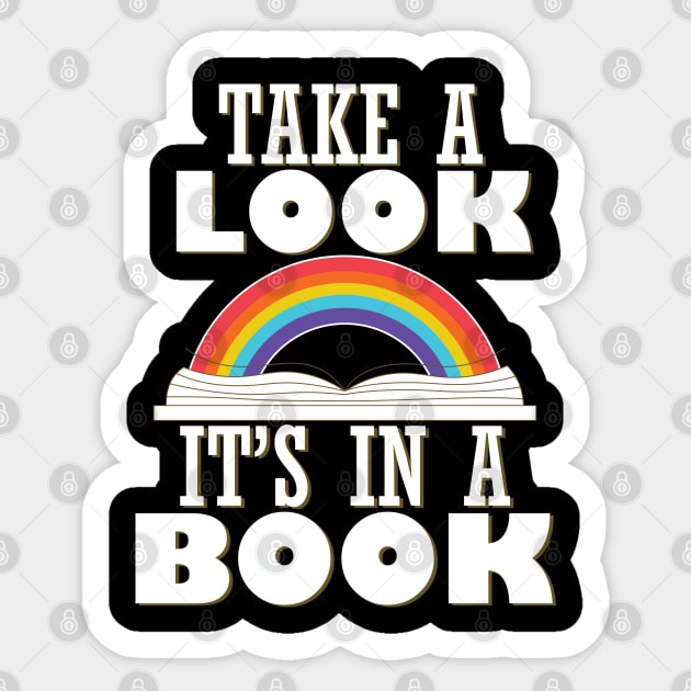 Take A Look It's In A Book Sticker by teestaan